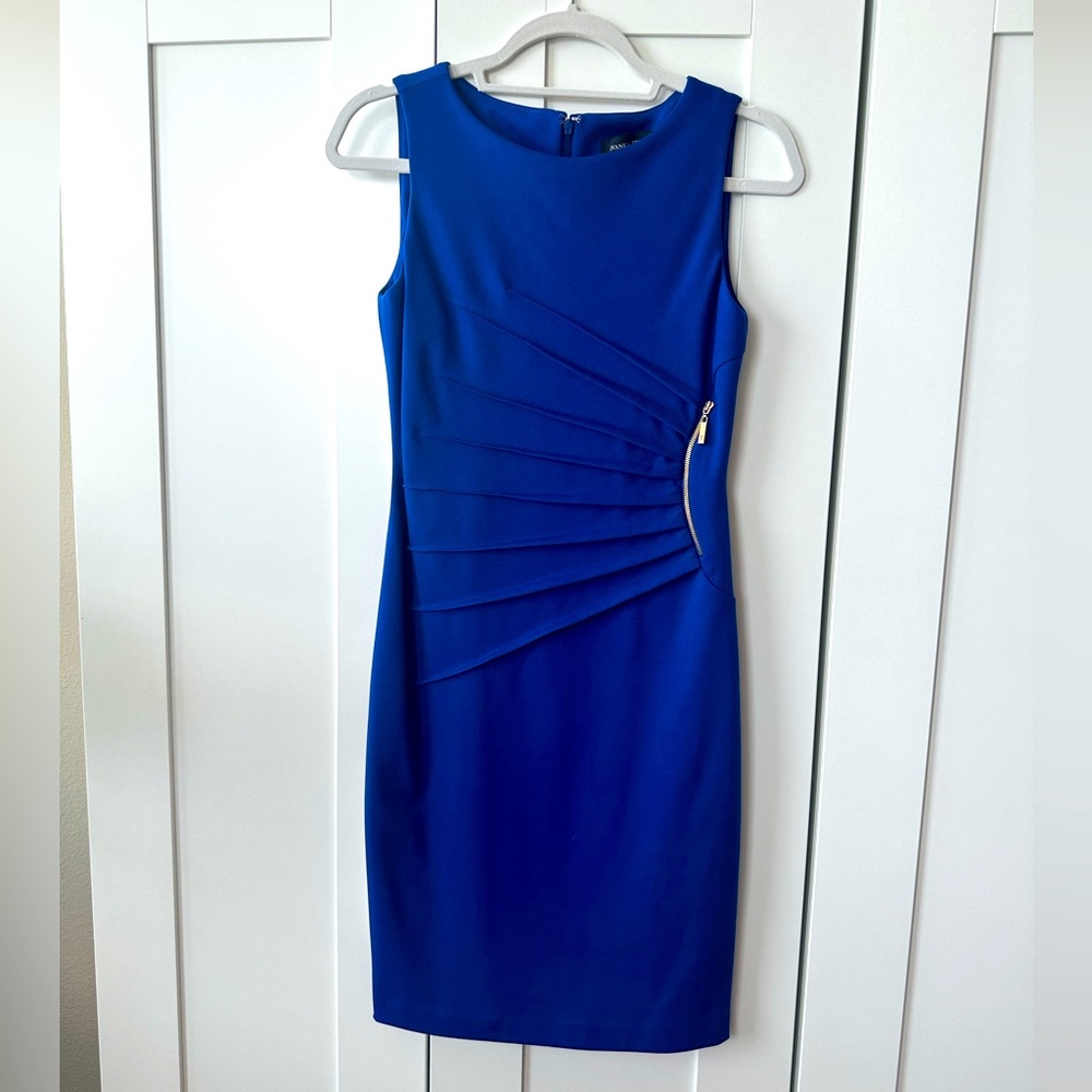 Ivanka Trump Blue Dress w/ Gold Detail - Size 2